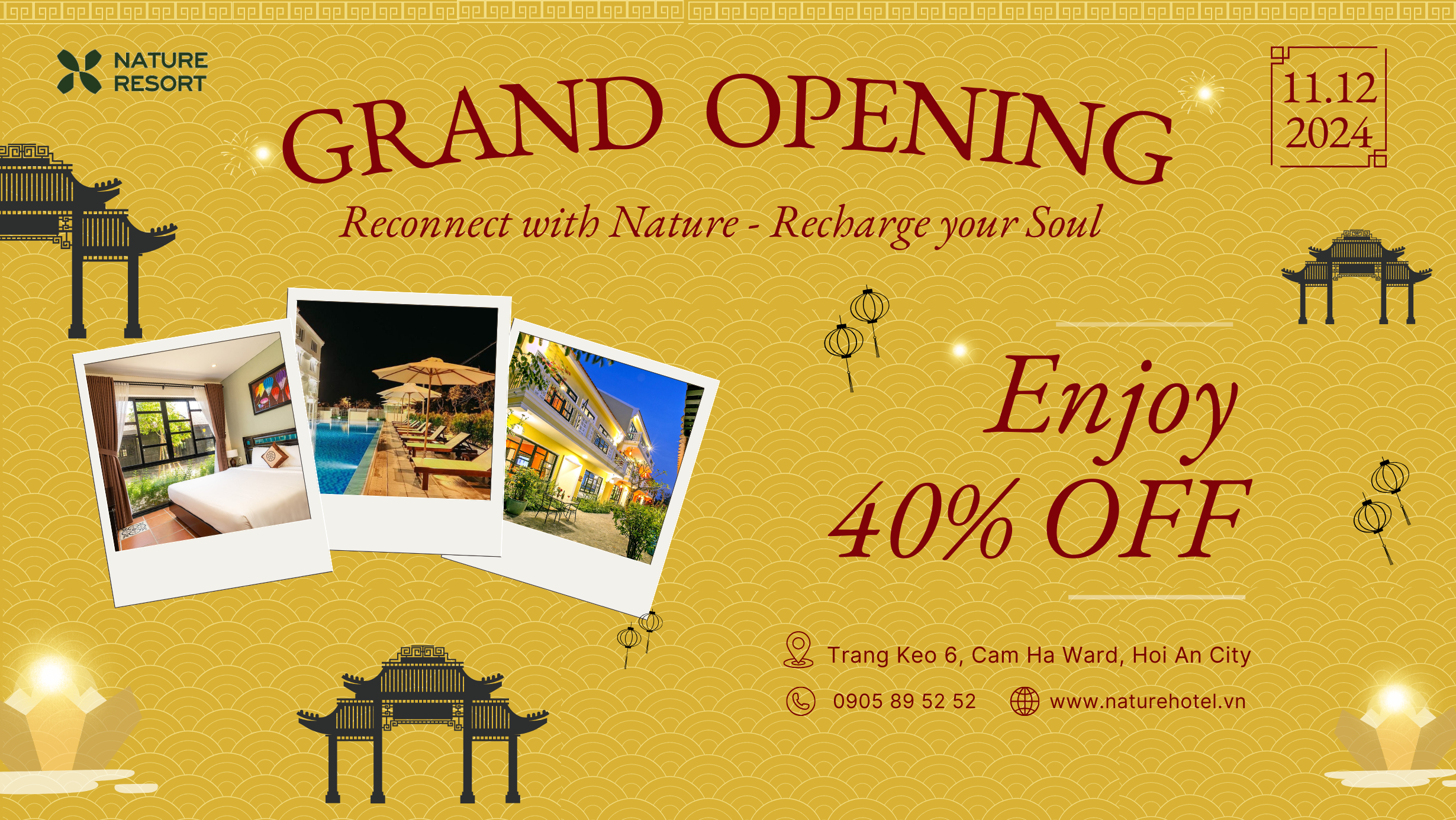  KHAI TRƯƠNG NATURE RESORT HỘI AN - KẾT NỐI THIÊN NHIÊN, ƯU ĐÃI NGẬP TRÀN!